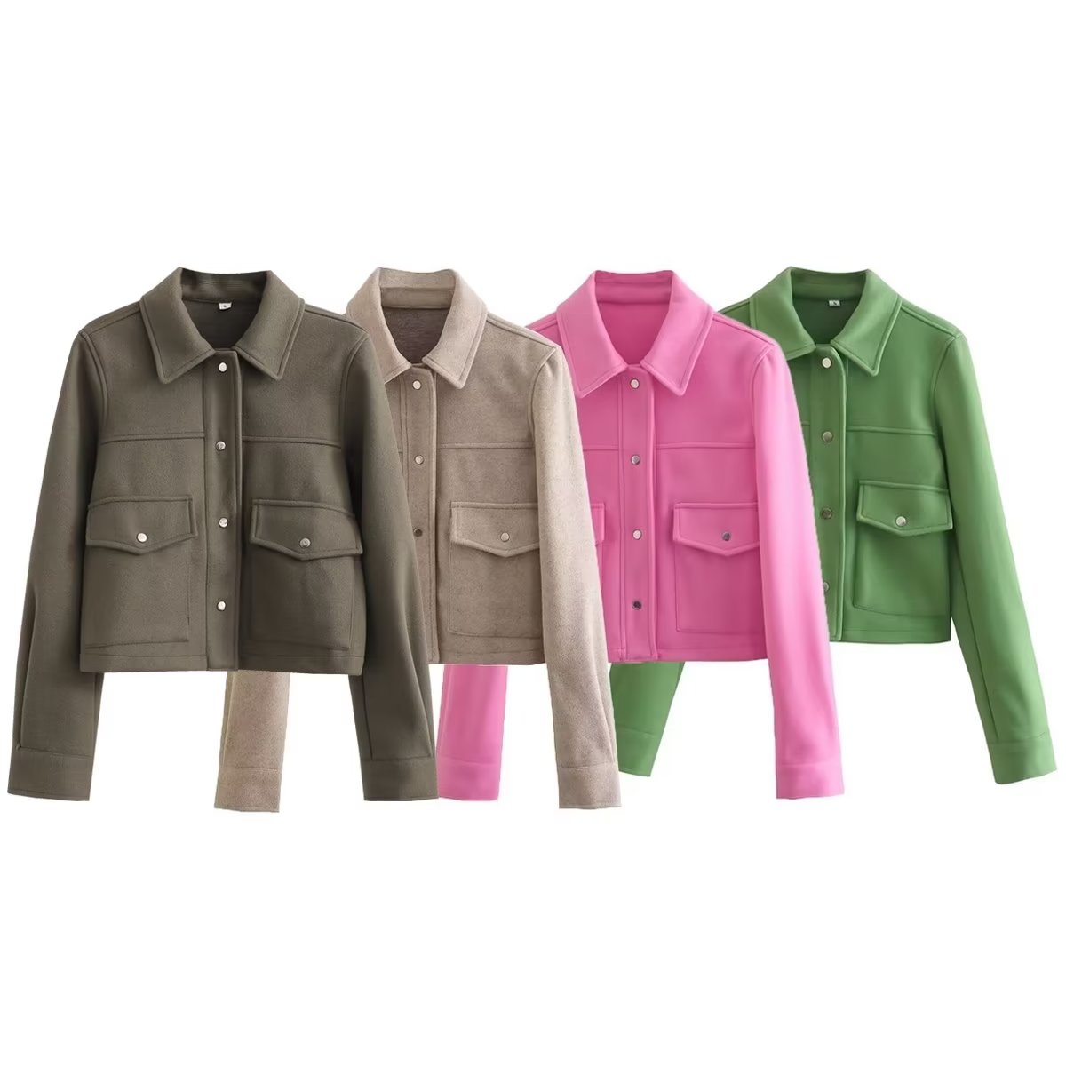 Women's Autumn Women Clothing Street Casual Soft Woolen Jacket