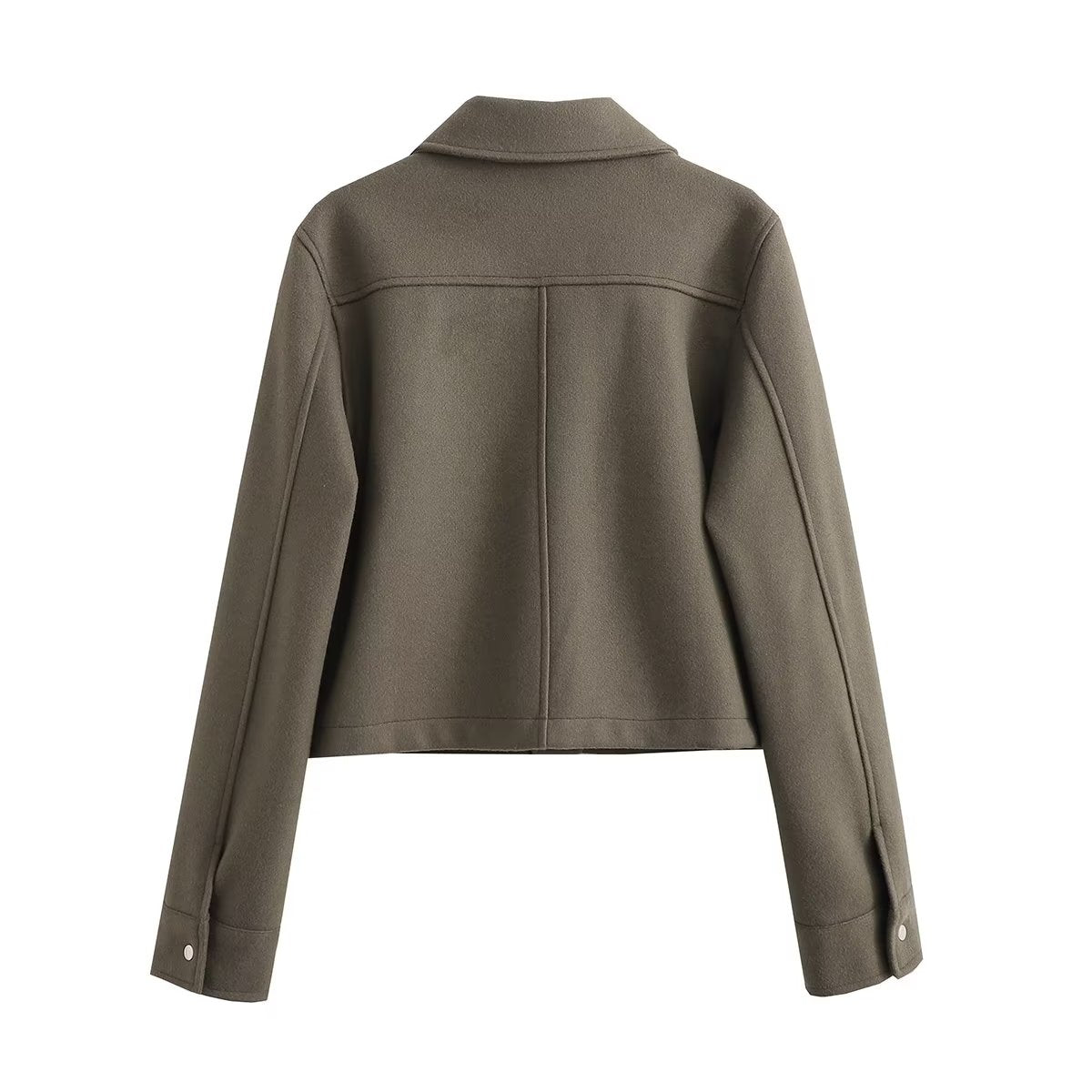 Women's Autumn Women Clothing Street Casual Soft Woolen Jacket