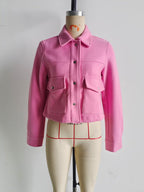 Women's Autumn Women Clothing Street Casual Soft Woolen Jacket
