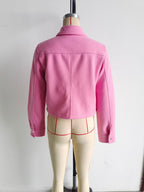 Women's Autumn Women Clothing Street Casual Soft Woolen Jacket
