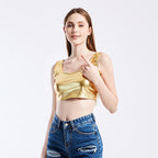 's Slim Sports I-Shaped Vest Bright Leather Performance Stage Top