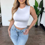 Sports Casual Comfortable Solid Color All Match T-Shirt Vest