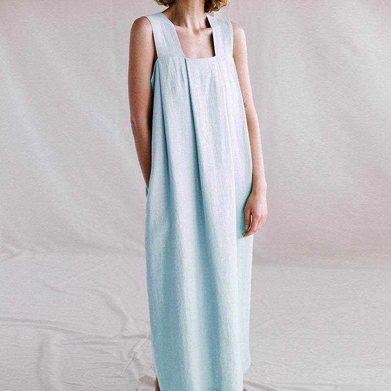 Women's Ramie Sleeveless Maxi Cami Dress