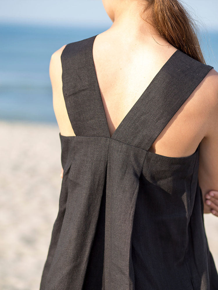 Women's Ramie Sleeveless Maxi Cami Dress
