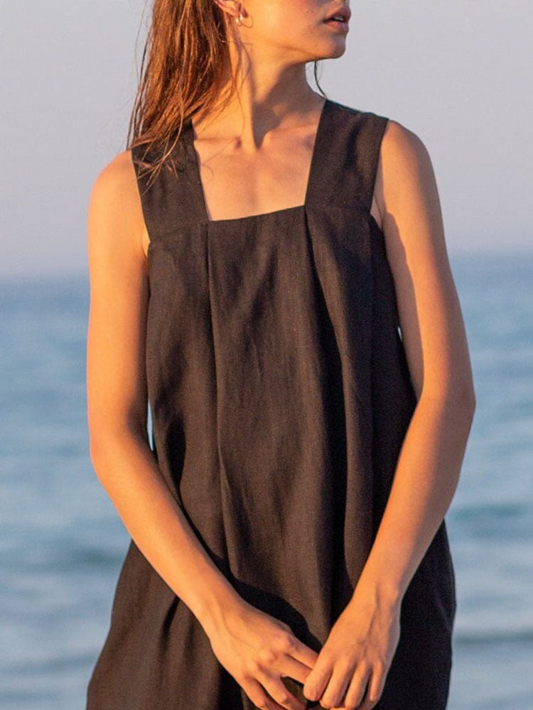 Women's Ramie Sleeveless Maxi Cami Dress