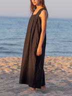 Women's Ramie Sleeveless Maxi Cami Dress