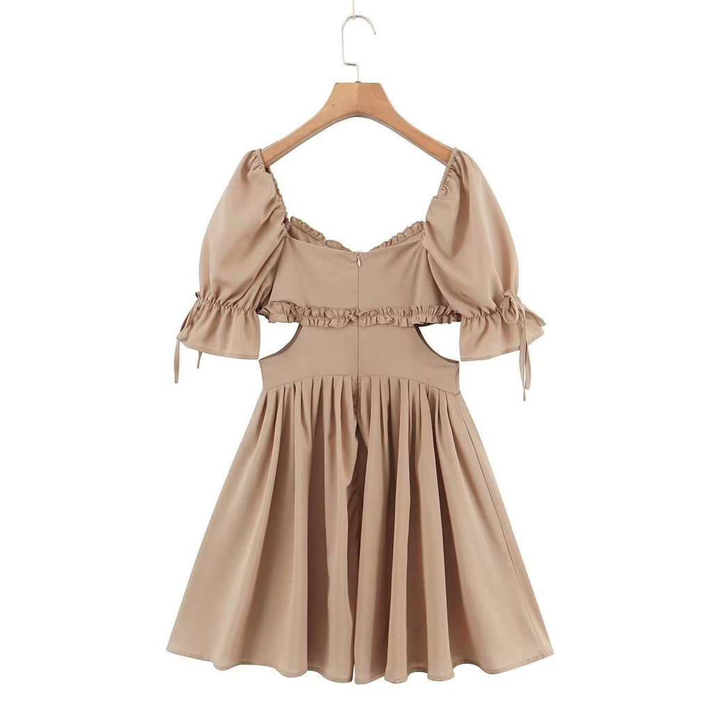 Women's Sweetheart Puff Sleeve A-Line Mini Dress