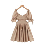Women's Sweetheart Puff Sleeve A-Line Mini Dress