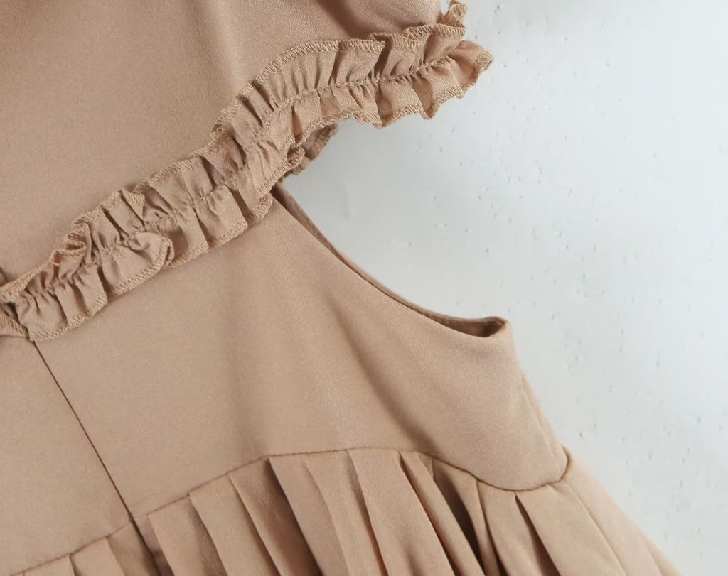 Women's Sweetheart Puff Sleeve A-Line Mini Dress