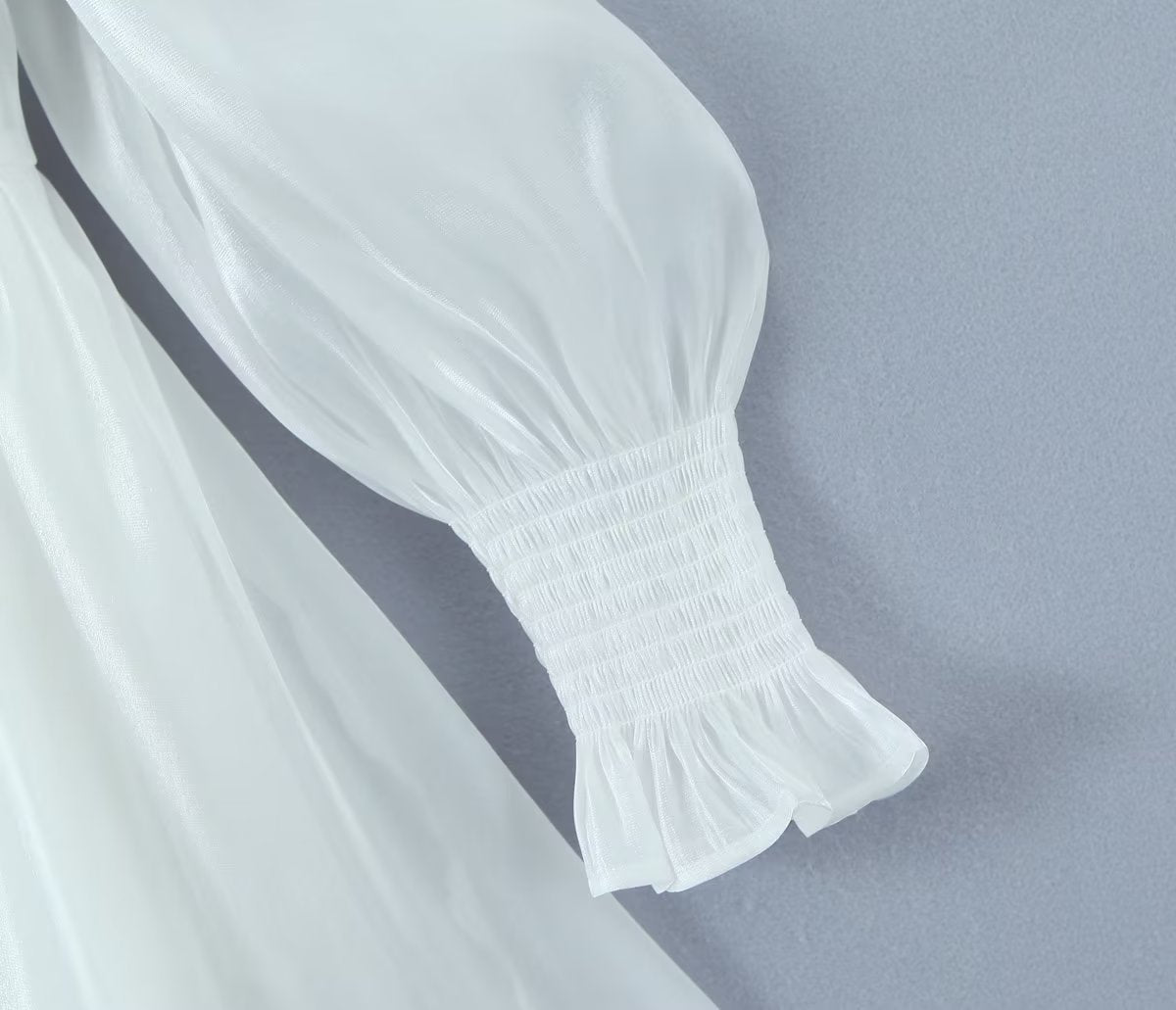 Women's White Tulle Halter A-Line Mini Dress