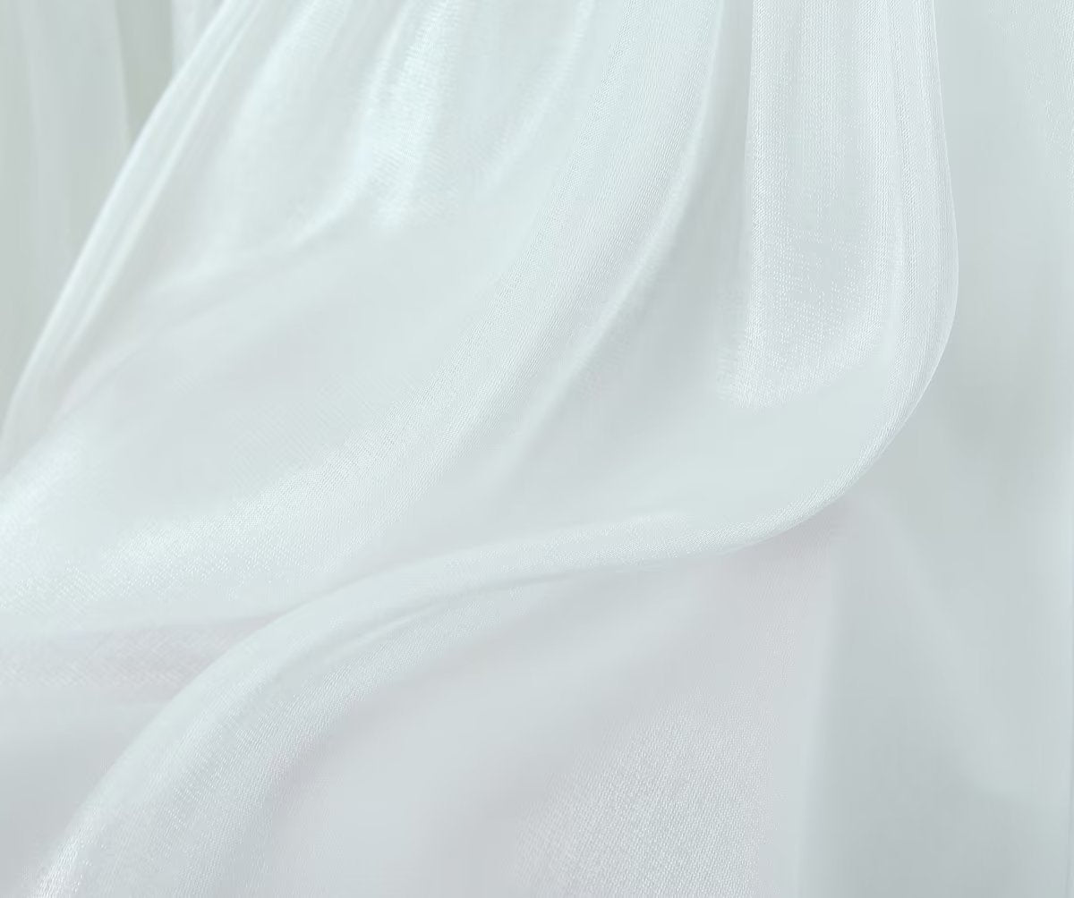 Women's White Tulle Halter A-Line Mini Dress