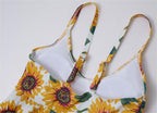 Split Printed Tankini Swimwear