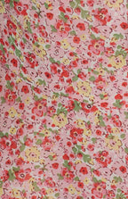 Summer Vacation Floral V-Neck Tie Cami A-Line Dress