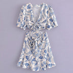 Women's Spring Summer Waist Hollow Out Cutout Dress