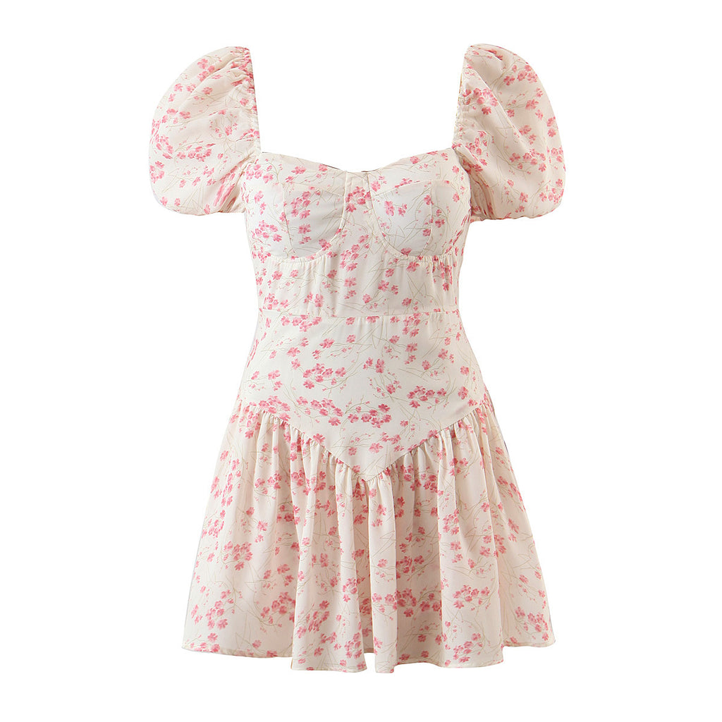 Idyllic Small Floral Waist One-Piece Pants Jumpsuit