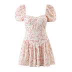 Idyllic Small Floral Waist One-Piece Pants Jumpsuit