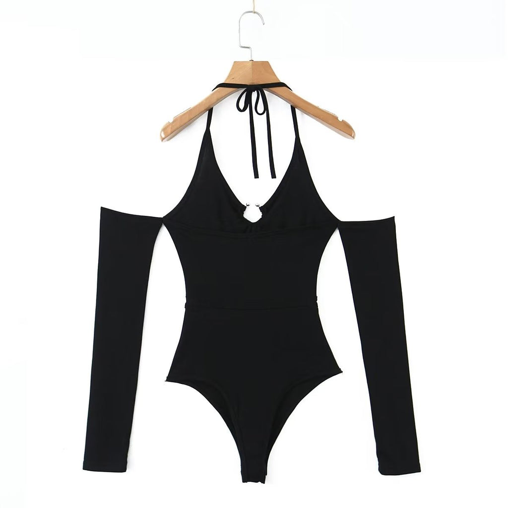Women's Women’s Lace Up Halter Neck Jumpsuit