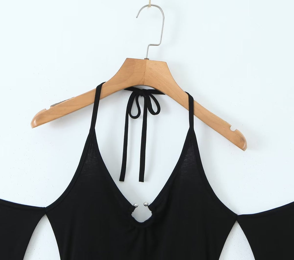 Women's Women’s Lace Up Halter Neck Jumpsuit