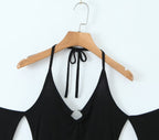 Women's Women’s Lace Up Halter Neck Jumpsuit