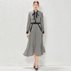 Black and White Houndstooth Dress