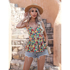 Women's Fashion Foreign Trade Floral Camisole Top