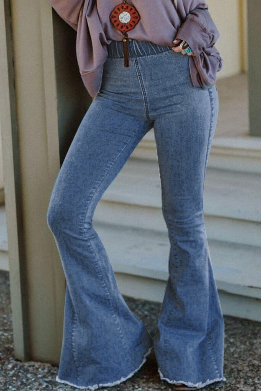 Blue Bell Bottom Skirt