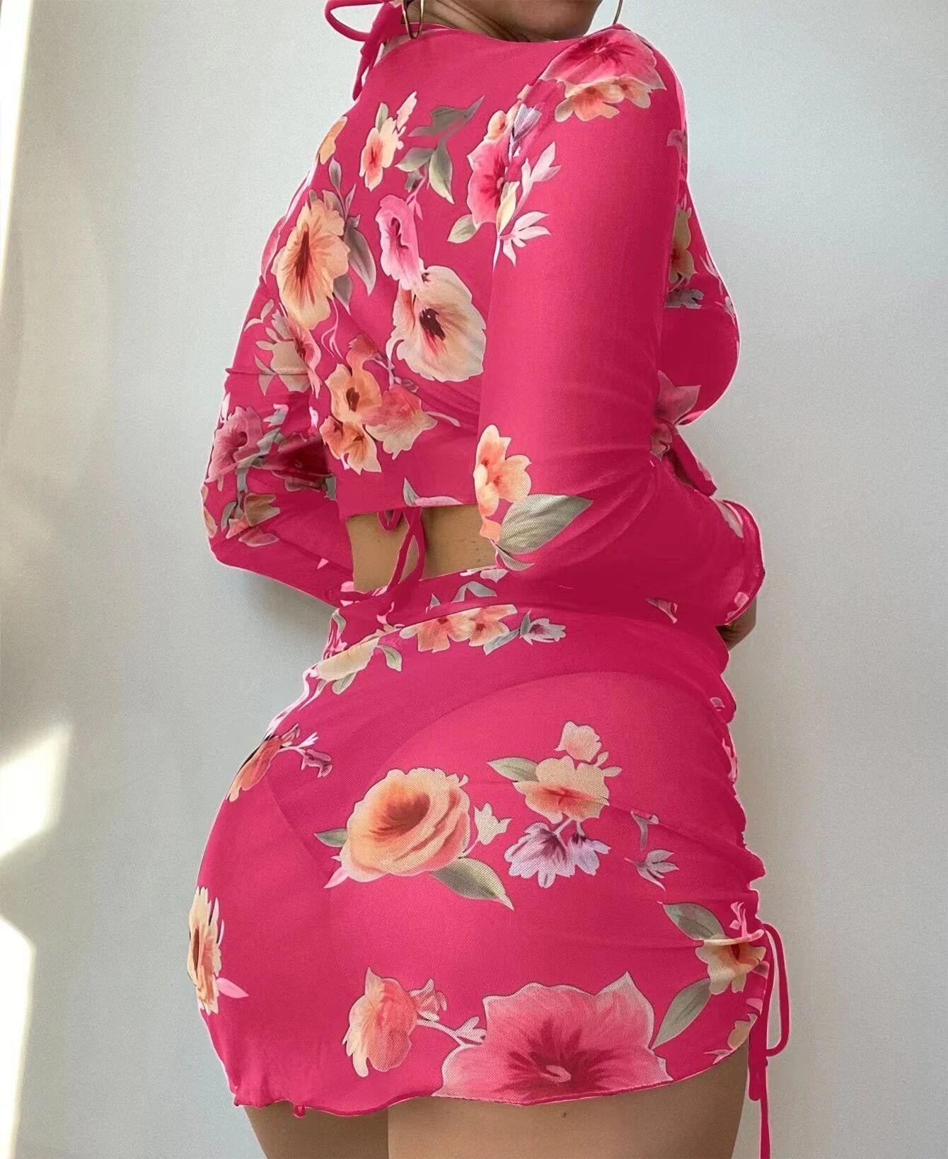 Four Split One-piece Swimwear