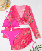 Four Split One-piece Swimwear