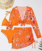 Four Split One-piece Swimwear