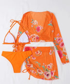 Four Split One-piece Swimwear