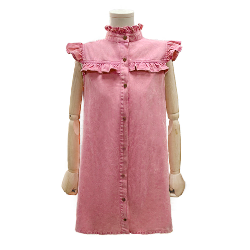 Women's Washed Distressed Denim Dress