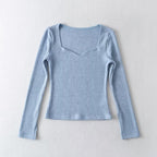 Women's Long Sleeved T-Shirt Slim Fit Slimming Stretch Bottoming