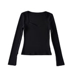 Women's Long Sleeved T-Shirt Slim Fit Slimming Stretch Bottoming