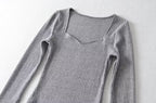 Women's Long Sleeved T-Shirt Slim Fit Slimming Stretch Bottoming