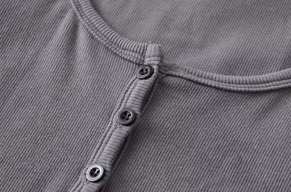 Round-Neck Single Breasted Short Cropped Cardigan T Shirt Top Elastic Waist Slim Two-Piece Set
