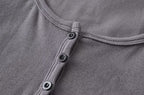 Round-Neck Single Breasted Short Cropped Cardigan T Shirt Top Elastic Waist Slim Two-Piece Set