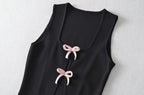 Women's Lace Sleeveless Split Top and Skirt Two-Piece Set