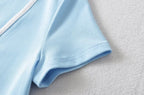 Women's Bow Detail Crew Neck Cropped Top