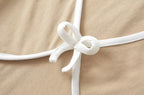 Women's Bow Detail Crew Neck Cropped Top
