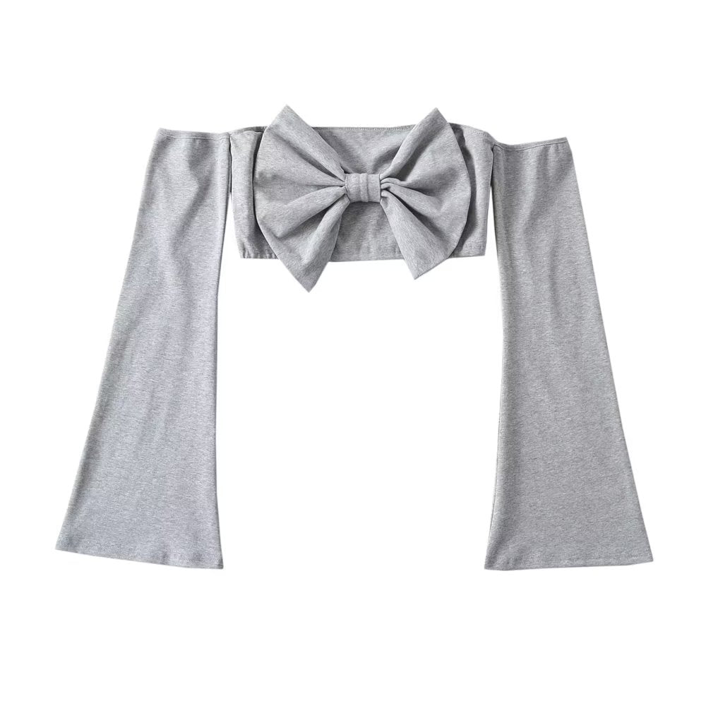 's Cropped Faux Two Piece Knitted Sweaters Office Top High Waist