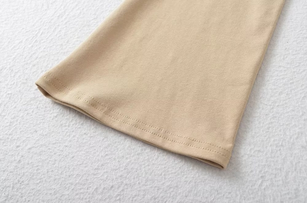 's Cropped Faux Two Piece Knitted Sweaters Office Top High Waist