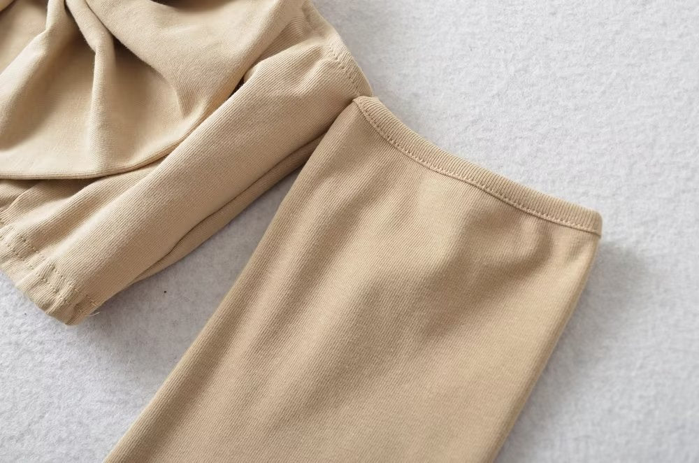 's Cropped Faux Two Piece Knitted Sweaters Office Top High Waist