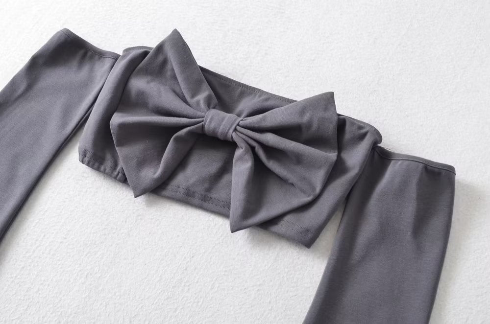 's Cropped Faux Two Piece Knitted Sweaters Office Top High Waist