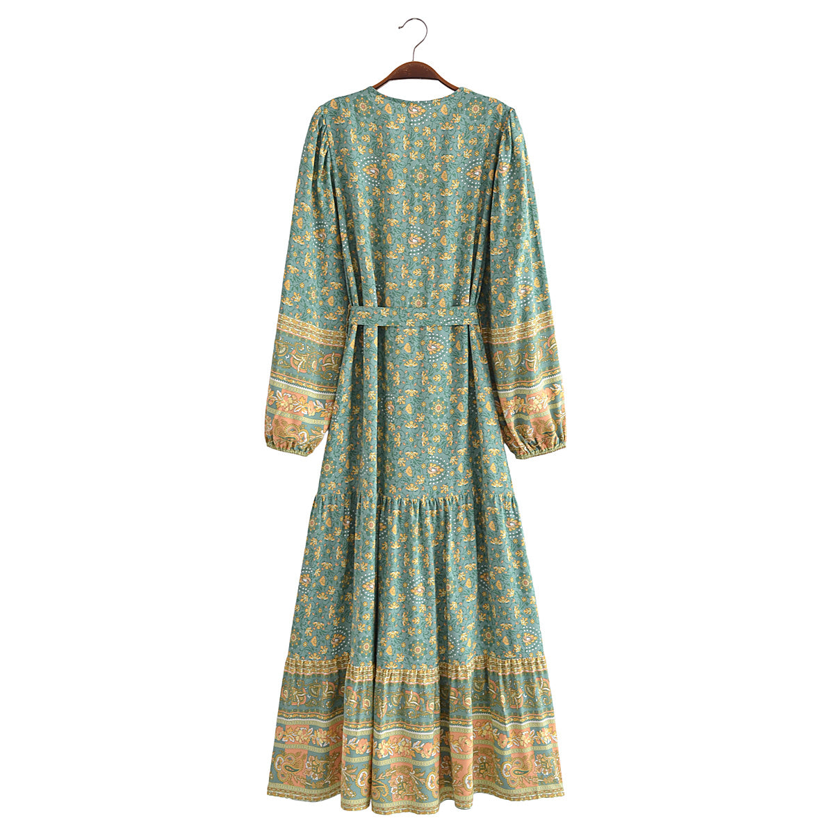 Printed Belted Cardigan Dress