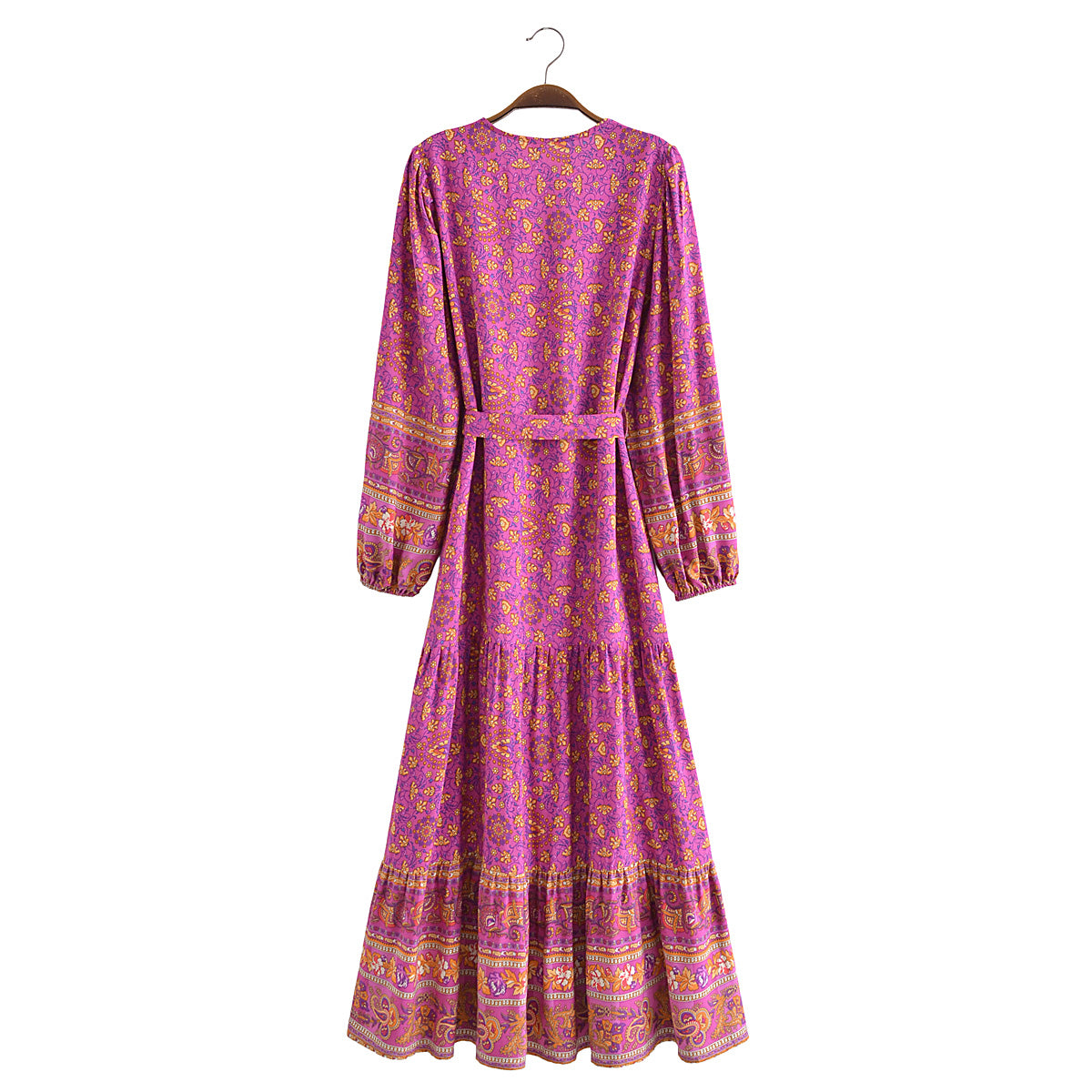 Printed Belted Cardigan Dress