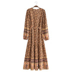 Printed Belted Cardigan Dress