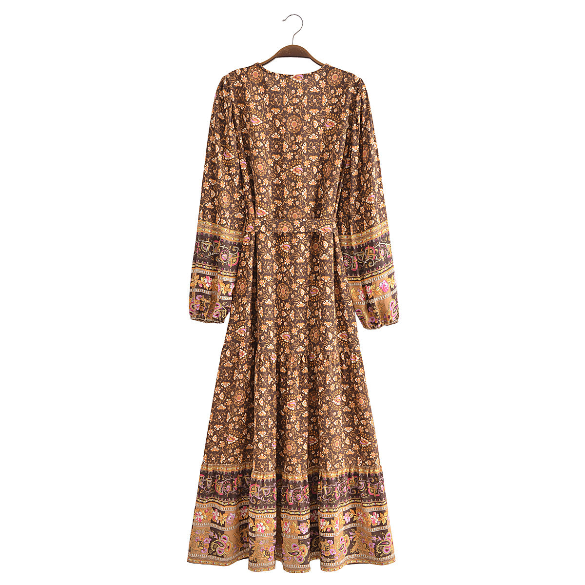Printed Belted Cardigan Dress