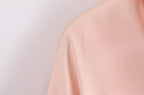 Women's Autumn Women Clothing Patch Pocket Silk Satin Texture Loose Design Shirt Women