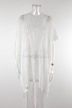 Summer Mid Length V neck Hollow Out CO Tassel Beachwear