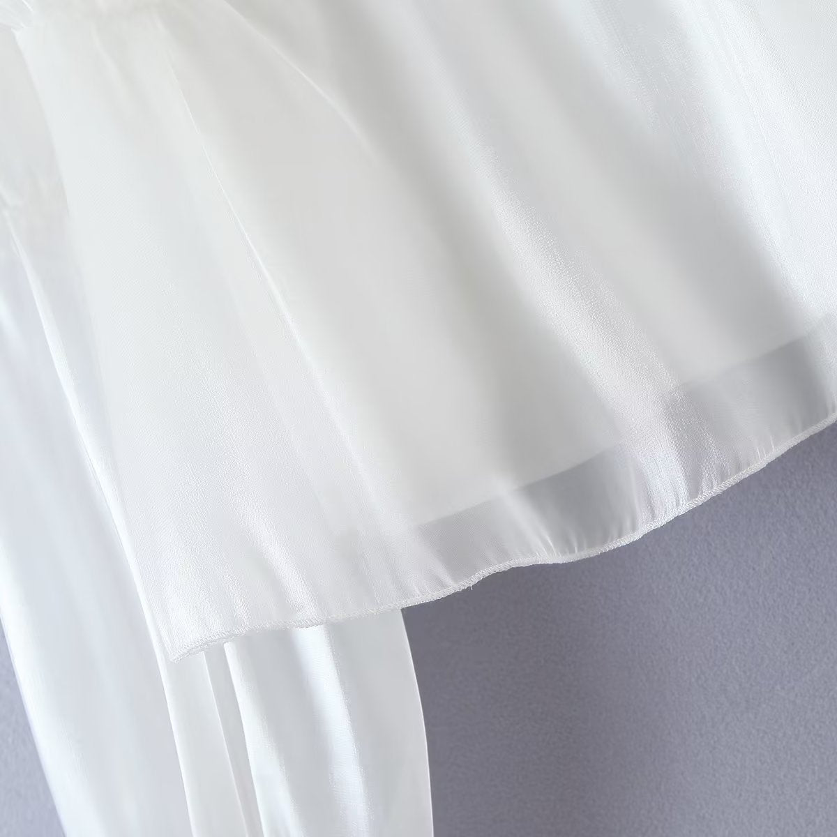 Women's Solid Color Sweet Square Collar Bell Sleeve Top Women